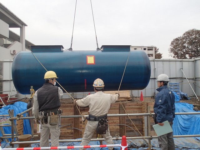 自家給油設備工事 地下タンク設置（2）